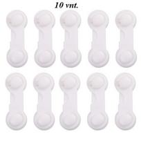 Apsaugos spintelių durelėms 10 vnt., Balta