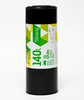 Šiukšlių maišas SORTEX,  juodas, 140 L, 35mk, 70 x 110 cm,10 vnt.