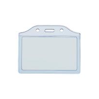 Dėklas 2 vardinėms kortelėms, 86x54mm, horizontalus, melsvai skaidrios spalvos
