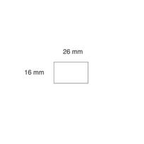 Kainų etiketės 26x16mm, stačiakampės, 1000vnt, baltos spalvos