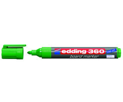 Žymeklis baltai lentai Edding 360, apvaliu galiuku, 1,5-3mm, žalios spalvos