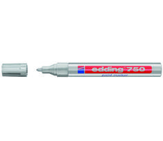 Žymeklis Edding 750 lako pagrindu, apvaliu galiuku, 2-4mm, sidabrinės spalvos