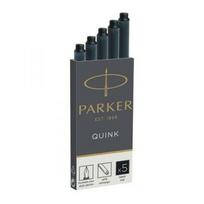 Rašalo kapsulės Parker Quink, ilgos, 5vnt, juodos spalvos