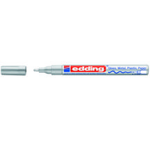 Žymeklis Edding 751 lako pagrindu, apvaliu galiuku, 1-2mm, skirtas dekoravimui, sidabrinės spalvos