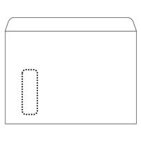 Vokai E4, 229x324mm, 90g, su langeliu 40x105mm kairėje pusėje, su nuplėšiama juostele, baltos spalvos, 500vnt