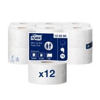 Tualetinis popierius Tork Advanced Jumbo Mini T2, 120280, 2 sluoksniai, 170m, 850 lapelių, baltos spalvos, 1vnt