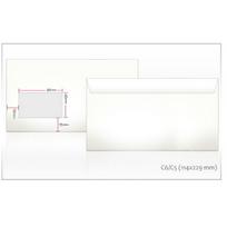 Vokai C65 su langeliu 45 x 90 mm, 114 x 229 mm, su nuplesiama juostele, 1000 vnt.