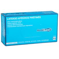 MEDIQUEST, lateksinės nesterilios pirštinės be pudros, XS, 100 vnt.