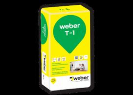Tinkas Weber T-1, cementinis-kalkinis, vidui ir išorei, 3-10mm, 25kg