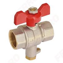 Rutulinis ventilis FERRO su termometro jungtimi, d 3/4"