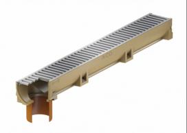 Lauko latakas Aco EUROLINE, cinkuotos grotelės, PVC vamzdis,100cm