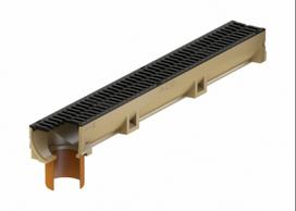 Lauko latakas Aco EUROLINE, ketaus grotelės, PVC vamzdis, 100cm