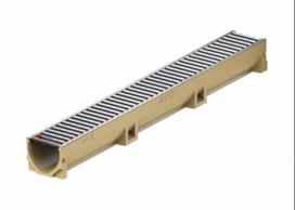 Lauko latakas Aco EUROLINE, su cinkuotomis grotelėmis, 100cm