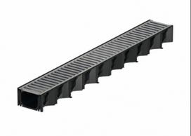 Lauko latakas Aco HEXALINE, su cinkuotomis grotelėmis, 100cm