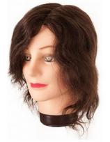 EuroStil manekeno galva su laikikliu Donna, 100% natūralūs plaukai 20-30cm