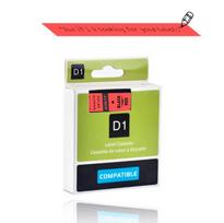 Su DYMO D1 suderinama juostelė CIDY 40917 9 mm raudona juostelė juodas tekstas