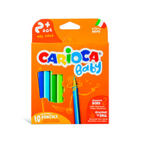 Spalvoti pieštukai mažyliams CARIOCA BABY 2+, 10 vnt.