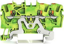 3-conductor ground terminal block with push-button; 1.5 mm² green-yellow 2201-1307 | 4055143696838