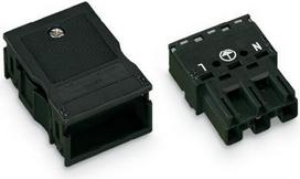 Plug; with strain relief housing; 3-pole; Cod. A; 4,00 mm²; black 770-113 | 4044918254083