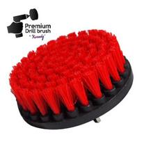 Profesionalus valymo šepetys NEMO Premium Drill Brush - kietas, raudonas, 13 cm