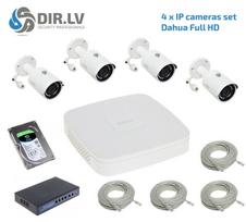 Set Dahua 4 IP cameras - bullet 2 Mpix - LITE series DH-4CH-2MP-BULLET
