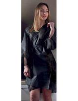Lacomes vienkartinis kimono su kišenine iš neaustinės medžiagos, juodas Eco 100vnt