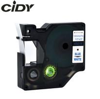 Su DYMO D1 suderinama juostelė CIDY 45014 12 mm balta juostelė mėlynas tekstas