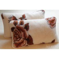 Merino vilnos pagalvė ROSE brown (45x75 cm)