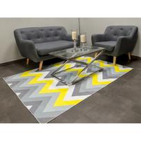 Kilimas GEOMETRIC (140X200cm) pilkas/geltonas