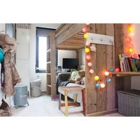LED tekstilinių įvairiaspalvių burbulų girlianda (20 vnt.) 5 metrai