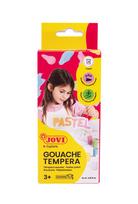 Guašas tempera JOVI, 15 ml, 6 pastelinių spalvų rinkinys su teptuku