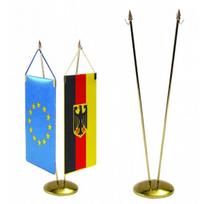 Vėliavėlės stovelis auksinis dvivietis sferinis