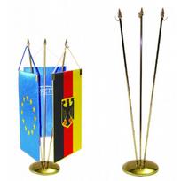 Vėliavėlės stovelis auksinis trivietis sferinis