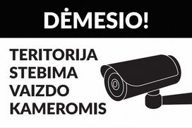 Informacinė lentelė Dėmesio Kameros I