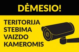 Informacinė lentelė Dėmesio Kameros II