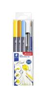 Kūrybinis rinkinys STAEDTLER 3001 STB5-1, 3 spalvų žymekliai, rašiklis ir teptukas