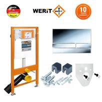 Potinkinis wc rėmas WERIT JOMO su chromo spalvos mygtuku