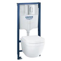 Potinkinis Grohe rėmas 4 in 1 ir klozetas Grohe EuroCeramic su SC dangčiu