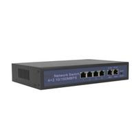Tinklo šakotuvas Longse HT412 10/100Mbps 6 jungtys, 4xPOE