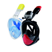 Caruba Full Face Snorkel Mask Dual Air   detachable + action cam mount (pink   L/XL)