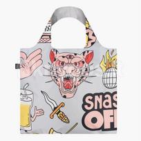 LOQI pirkinių krepšys „Snask Tiger Snake Beer Grey“