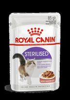 ROYAL CANIN Sterilised 12x85g drėgno maisto padaže suaugusioms sterilizuotoms katėms