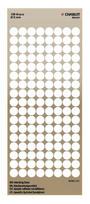 Lipdukai Charlot, apvalūs, Ø8mm, 136vnt pakuotėje, baltos spalvos