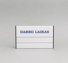 Lentelė informacinė 7.1 Darbo laikas vienpusė, su keičiama informacija, 125x200mm