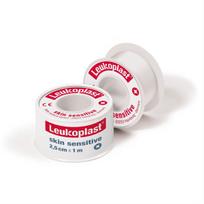 LEUKOPLAST SKIN SENSITIVE, silikonu dengtas medicininis pleistras plastikinėje ritėje, 2,5 cm x 1 m