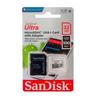 SanDisk atm. korta microSDHC 32GB Ultra 100MB/s su adap.