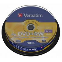 Verbatim DVD+RW 4.7GB Matinis sidabrinis Cake Box 10