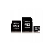 Silicon Power SP016GBSTH010V10-SP 16GB MicroSDHC 10 klasė su SD adapteriu