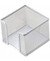 Dėžutė užrašų lapeliams, metalinė, sidabrinė