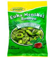 Eukalipto ir mentolio skonio saldainiai 175 g.